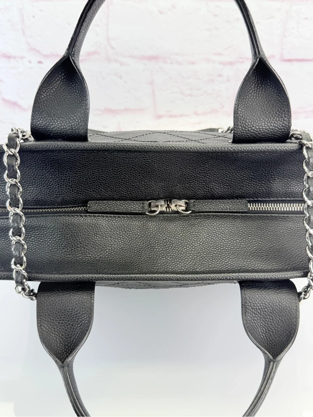 Chanel Deauville Bowling Bag Quilted Caviar Medium